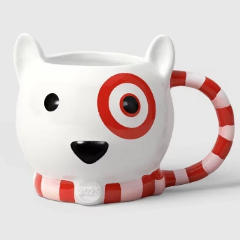 Target Wondershop Christmas Figural Bullseye With Scarf Coffee Tea Mug Cup 2025